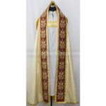 METALLIC GOLD ROMAN COPE AND STOLE SET WITH IHS EMBROIDERY - Image 2
