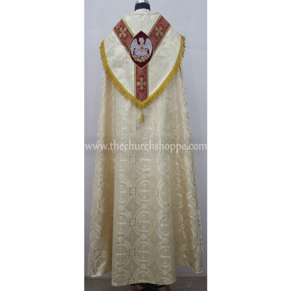 METALLIC GOLD  GOTHIC COPE AND STOLE SET WITH PELICAN EMBROIDERY