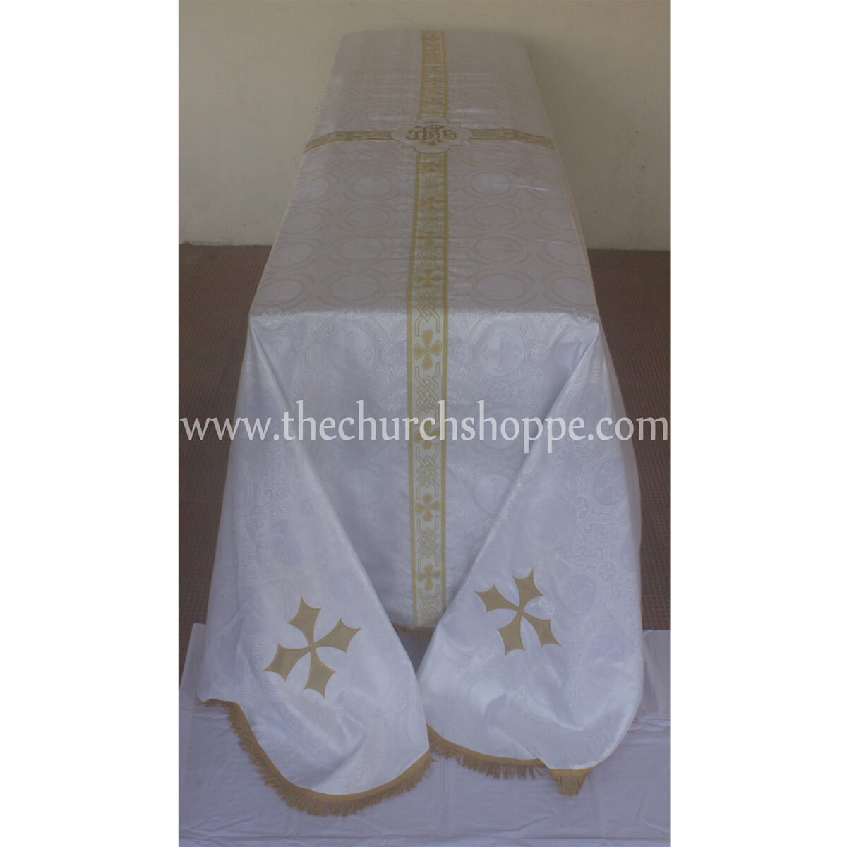 WHITE FUNERAL PALL FOR REQUIEM MASS – 8'X12' - Image 5