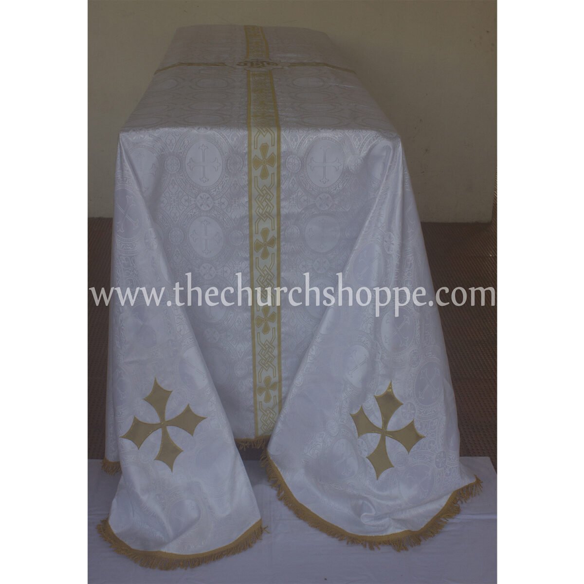 WHITE FUNERAL PALL FOR REQUIEM MASS – 8'X12' - Image 2