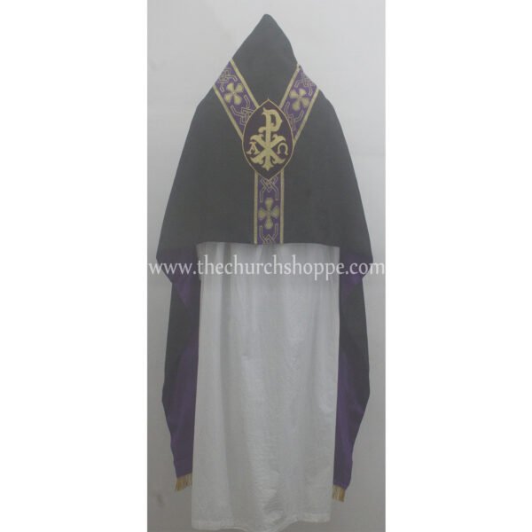 BLACK HUMERAL VEIL WITH PAX EMBROIDERY