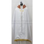 WHITE HUMERAL VEIL WITH AGNUS DEI EMBROIDERY - Image 2
