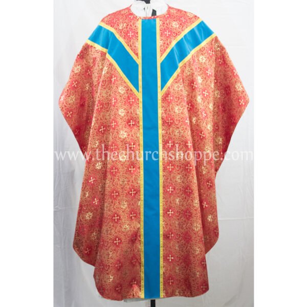 METALLIC RED GOTHIC VESTMENT