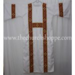 WHITE GOTHIC TUNICLE VESTMENT WITH MANIPLE - Image 2