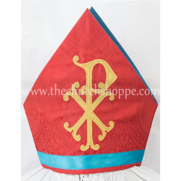 RED MITRE WITH PAX EMBROIDERY
