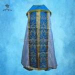 METALLIC SILVER GOTHIC COPE AND STOLE SET WITH AVE MARIA EMBROIDERY - Image 3