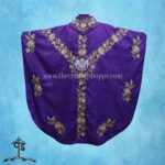 VIOLET GOTHIC VESTMENT WITH PAX AND PELICAN EMBROIDERY - Image 2