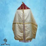 METALLIC GOLD HUMERAL VEIL WITH THREE HOLY HEARTS EMBROIDERY - Image 3
