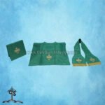GREEN ROMAN FIDDLEBACK CHASUBLE AND MASS SET WITH IHS EMBROIDERY - Image 5