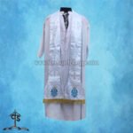 METALLIC SILVER ROMAN FIDDLEBACK CHASUBLE AND MASS SET WITH AM EMBROIDERY - Image 4