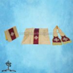 YELLOW ROMAN FIDDLEBACK CHASUBLE AND MASS SET WITH IHS EMBROIDERY - Image 5