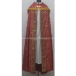 METALLIC RED GOTHIC COPE AND STOLE SET WITH HOLY SPIRIT EMBROIDERY - Image 2