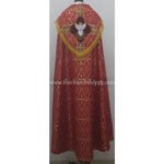 METALLIC RED GOTHIC COPE AND STOLE SET WITH HOLY SPIRIT EMBROIDERY