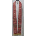 METALLIC RED GOTHIC COPE AND STOLE SET WITH HOLY SPIRIT EMBROIDERY - Image 3
