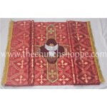 METALLIC GOLD HUMERAL VEIL WITH IHS EMBROIDERY - Image 2