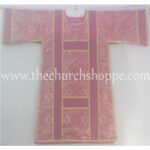 METALLIC DARK ROSE SPANISH DALMATIC VESTMENT WITH DEACON’S STOLE AND MANIPLE