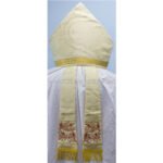 METALLIC GOLD MITRE WITH THREE HOLY HEART EMBROIDERY - Image 2