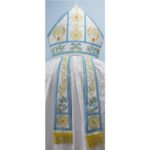 METALLIC SILVER MITRE WITH AM EMBROIDERY - Image 2