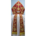 RED MITRE WITH AGNUS DEI EMBROIDERY - Image 2