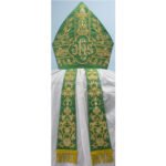 GREEN MITRE WITH IHS EMBROIDERY - Image 2