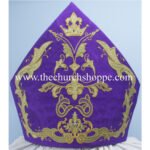 VIOLET MITRE WITH ECCLESIASTICAL EMBROIDERY