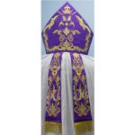 VIOLET MITRE WITH ECCLESIASTICAL EMBROIDERY - Image 2