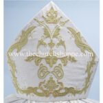 WHITE MITRE WITH ECCLESIASTICAL EMBROIDERY