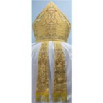 YELLOW MITRE WITH ECCLESIASTICAL EMBROIDERY - Image 2