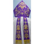 VIOLET  MITRE WITH ECCLESIASTICAL EMBROIDERY - Image 2