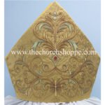 YELLOW  MITRE WITH ECCLESIASTICAL EMBROIDERY