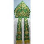 GREEN MITRE WITH IHS EMBROIDERY - Image 2