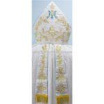 METALLIC SILVER MITRE WITH AM EMBROIDERY - Image 2