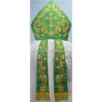 GREEN MITRE WITH ECCLESIASTICAL EMBROIDERY - Image 2