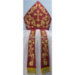 RED MITRE WITH ECCLESIASTICAL EMBROIDERY - Image 2