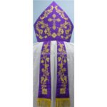 VIOLET MITRE WITH ECCLESIASTICAL EMBROIDERY - Image 2