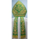 GREEN MITRE WITH IHS EMBROIDERY - Image 2