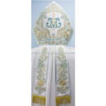 METALLIC SILVER MITRE WITH AM EMBROIDERY - Image 2