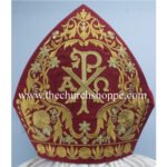 RED MITRE WITH PAX EMBROIDERY