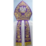 VIOLET MITRE WITH PELICAN EMBROIDERY - Image 2