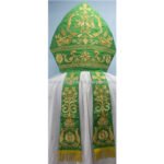GREEN MITRE WITH IHS EMBROIDERY - Image 2