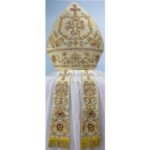METALLIC GOLD MITRE WITH IHS EMBROIDERY - Image 2