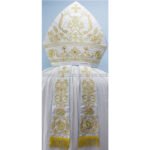 METALLIC SILVER MITRE WITH AM EMBROIDERY - Image 2