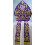 VIOLET MITRE WITH PELICAN EMBROIDERY - Image 2