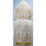 WHITE MITRE WITH AGNUS DEI EMBROIDERY - Image 2