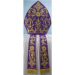 VIOLET MITRE WITH ECCLESIASTICAL EMBROIDERY - Image 2