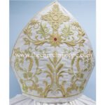 WHITE MITRE WITH ECCLESIASTICAL EMBROIDERY