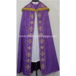 PURPLE GOTHIC COPE AND STOLE SET WITH PAX EMBROIDERY - Image 2