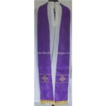 PURPLE GOTHIC COPE AND STOLE SET WITH PAX EMBROIDERY - Image 3