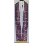 METALLIC VIOLET GOTHIC COPE AND STOLE SET WITH PELICAN EMBROIDERY - Image 3