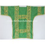 GREEN ROMAN DALMATIC VESTMENT WITH DEACON’S STOLE AND MANIPLE - Image 2